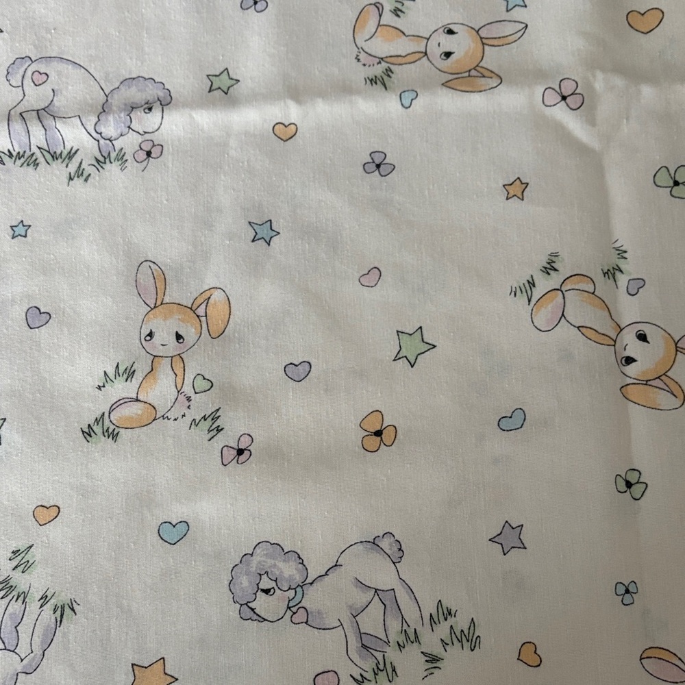 Precious Moments Pastel Animal Print Fabric 2 yards